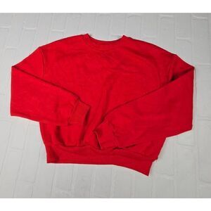 Wild Fable Red Cropped Crewneck Large